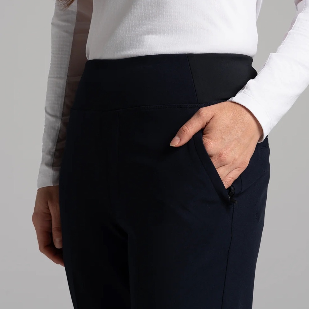 NWT IBKUL Solid Knot Black Ankle Pants - Picture 9 of 9